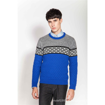 Inverno pescoço rodada sweater pullover para homens